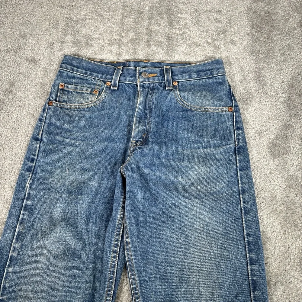 Vintage Levis 505 Jeans Regular Fit Straight Leg Blue Denim Cotton Faded 2002